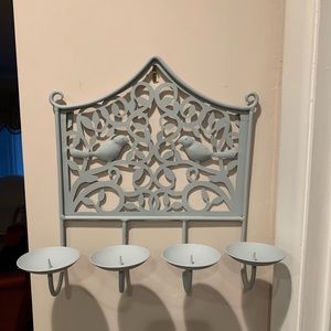 Vintage Painted Metal Candle holder